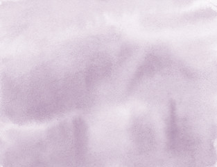 Fototapeta premium Watercolor textured background with natural paper textures, hand-painted watercolour splashes and Lavender Frost Color blobs. Artistic design element with magic forest, landscape silhouette and mist.