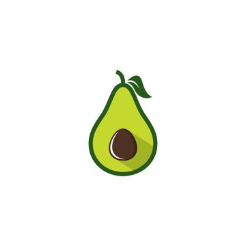 Avocado fruit logo vector icon template design 