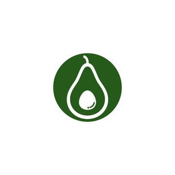 Avocado fruit logo vector icon template design 