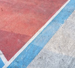 colorful basket ball court pattern