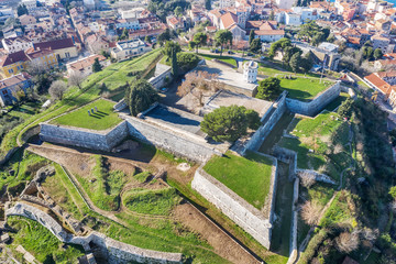 An aerial view of Venetian Fortress in Pula, Istria, Croatia