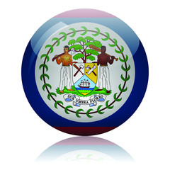Belize flag glass icon vector illustration