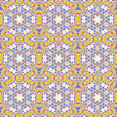 Raster colorful pattern abstract geometric hand drawn textile background texture