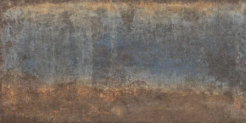 Fotobehang old grunge metal iron rust texture, Oxidized metal background. Old metal iron panel background © Mayur