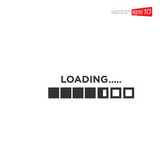 Loading Sign Icon Vector Template