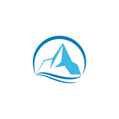 Fototapeta premium Ice berg Logo Template vector symbol