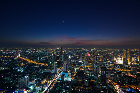 panorama nocturne sur Bangkok © jjfoto