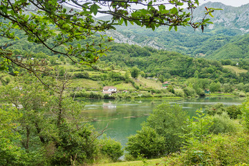 A cycling route called bear path in Asturias, Spain.