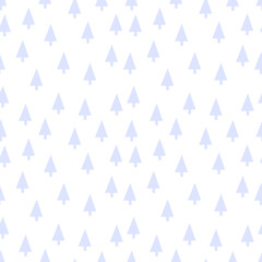 Sweet seamless pattern on a white background with blue herringbones. Can be used as a background, gift paper, print, baby wrapping. Baby wallpaper or New Year's Eve style