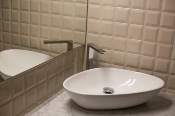 modern design hand wash basin in a bowl shape