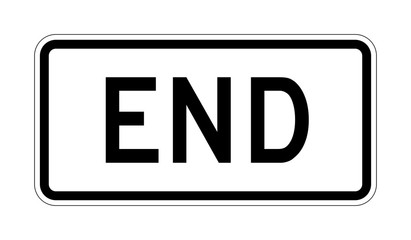 End road sign