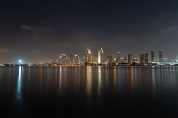 Fototapeta premium Reflections OF the Concrete Jungle, View of Sandiego From Coronado Island
