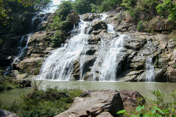Views of waterfalls and rocky cliffs