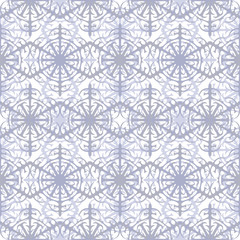 Snowflakes seamless pattern - vector background for continuous replicate.