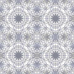 Snowflakes seamless pattern - vector background for continuous replicate.