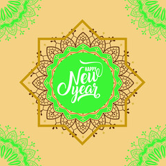 happy new year greeting card
