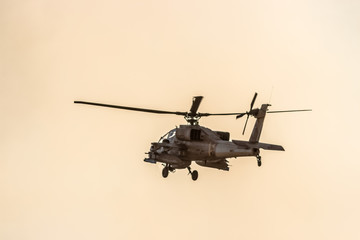 Fototapeta na wymiar helicopter in a shooting traonong