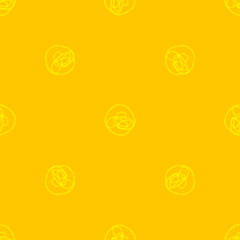 Hand Drawn gold Snowflakes Christmas Seamless Patt