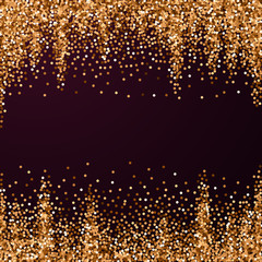 Red round gold glitter luxury sparkling confetti. 