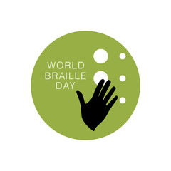 Obraz premium Design for annual celebration of World Braille Day (January 4)