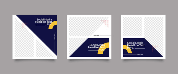 Modern promotion square web banner for social media mobile apps. Elegant sale and discount promo backgrounds for digital marketing.