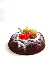 cake with berries