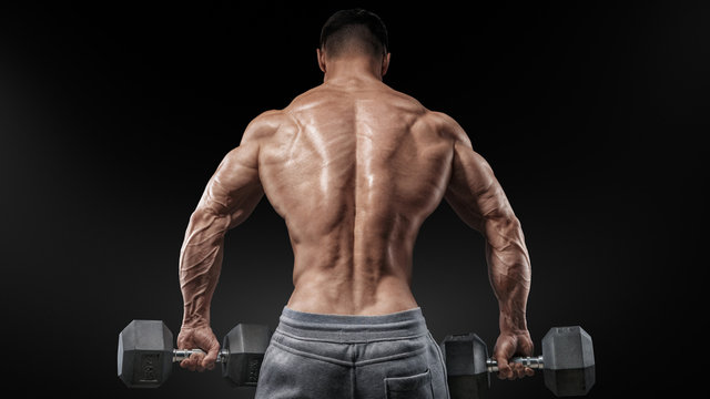 male fitness model back