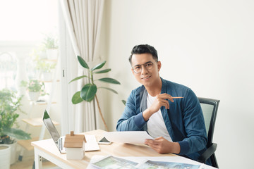 Young engineer man in the office