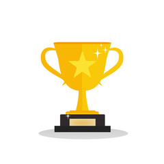 First prize gold trophy icon,prize gold trophy, winner, first prize, vector illustration and icon