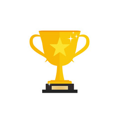 First prize gold trophy icon,prize gold trophy, winner, first prize, vector illustration and icon