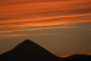 Fototapeta na wymiar Mediterranean sunsets in the island of Crete
