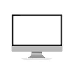 Black computer illustration on a white background vector
