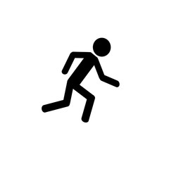 Fototapeta na wymiar Runner action figure icon. A simple illustration of an element from the concept of behavior. Isolated on a white background.