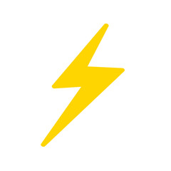 Lightning strike causes natural electricity to cause harm. icon-vector