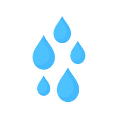 Drops of water falling from the sky icon-vector