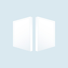 Abstract geometric vector objects. Simple forms in 3d perspective for graphic or web design. Elements for abstract scene.