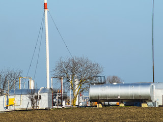 Separation station for oil and gas treatment. Oil and gas equipm