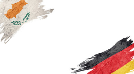 Flags of Cyprus and Germany on White Background © allexxandarx