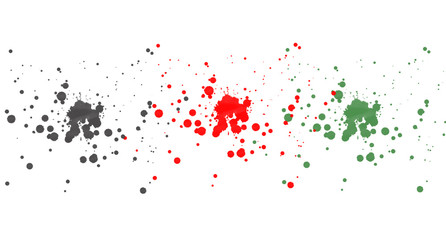 Multi-colored design blots. Spots of paint on a white background. 