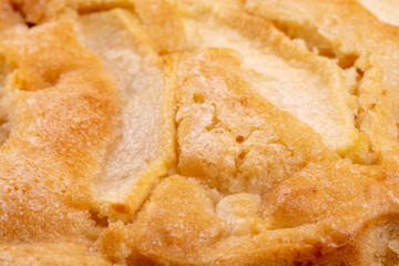 A homemade apple pie, macro and details