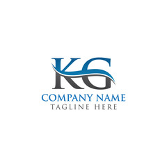Initial KG letter Logo Design vector Template. Abstract Letter KG logo Design
