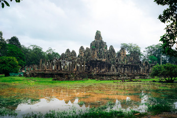 Bayon temple in the afternoon sun, Angkor Wat, near Siem Reap, Cambodia, South East Asia