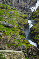 Fototapeta na wymiar Trollstigen mountain road in Norway