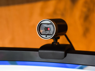 Web camera, attached to the monitor