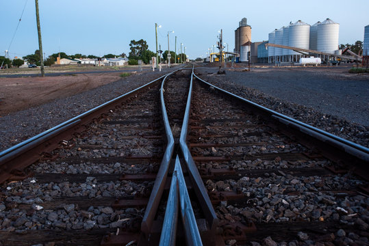 Close up of railway tracks