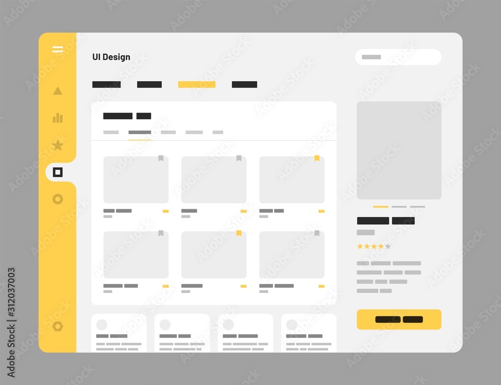 Poster concept for social media, online store, hotel reservation. wireframes screens. dashboard ui and ux d