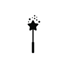 Magic wand icon design isolated on white background. Vector illustration
