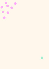 Pastel pink and gray dot on dark cream background. Be yourself, be unique, be brave concept. Vector handmade seamless texture. Abstract polkadot pattern - perfect for creating greeting cards, post.