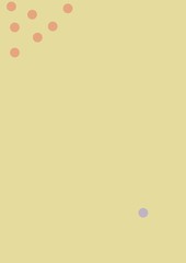 Pastel pink and gray dot on dark cream background. Be yourself, be unique, be brave concept. Image handmade seamless texture. Abstract polkadot pattern - perfect for creating greeting cards, post.