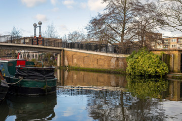 Little Venice in London, Paddington on a winter day